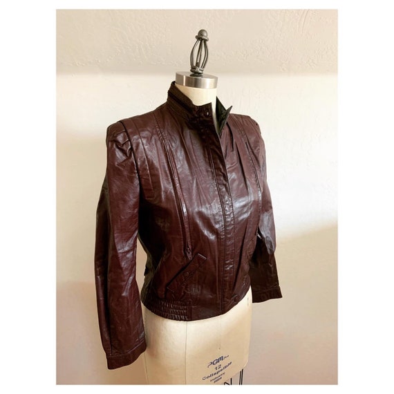 Vintage 1980’s Women’s Leather Jacket Medium - image 2