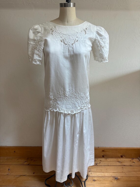 Vintage Cutwork Lace Dress Medium - Etsy Israel