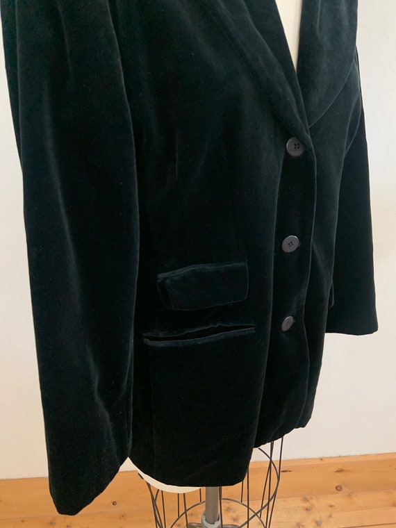 Vintage Black Velvet Neiman Marcus Blazer  Large - image 7