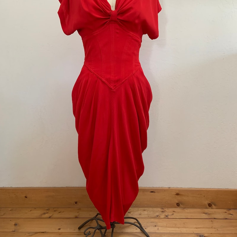 1980s Tropical Floral Dress by Karen Alexander | S/M