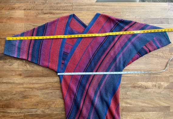 Vintage 1980’s Striped Hand Woven Textile Dress M… - image 10
