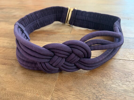 Vintage Knotted Purple 1980’s Belt - image 3
