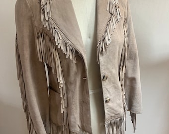 Vintage Suede Fringed Jacket Small