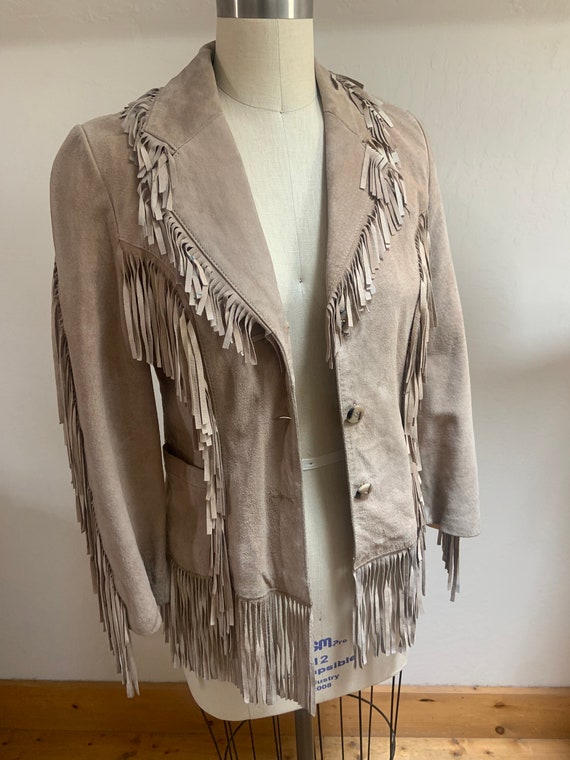 Vintage Suede Fringed Jacket Small