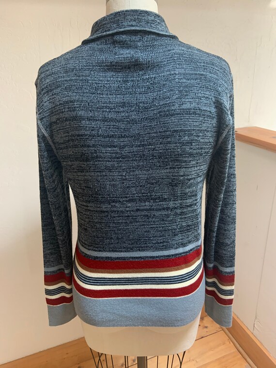 Vintage 1970’s Striped Marled Sweater - image 5