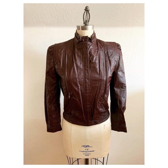 Vintage 1980’s Women’s Leather Jacket Medium - image 1