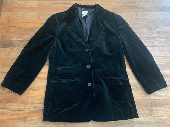 Vintage Black Velvet Neiman Marcus Blazer  Large - image 8