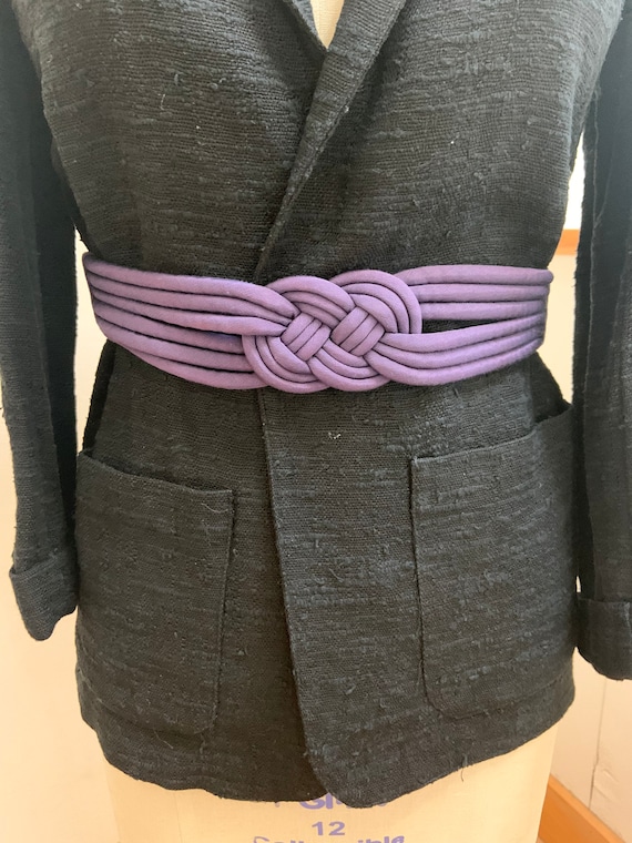 Vintage Knotted Purple 1980’s Belt - image 1