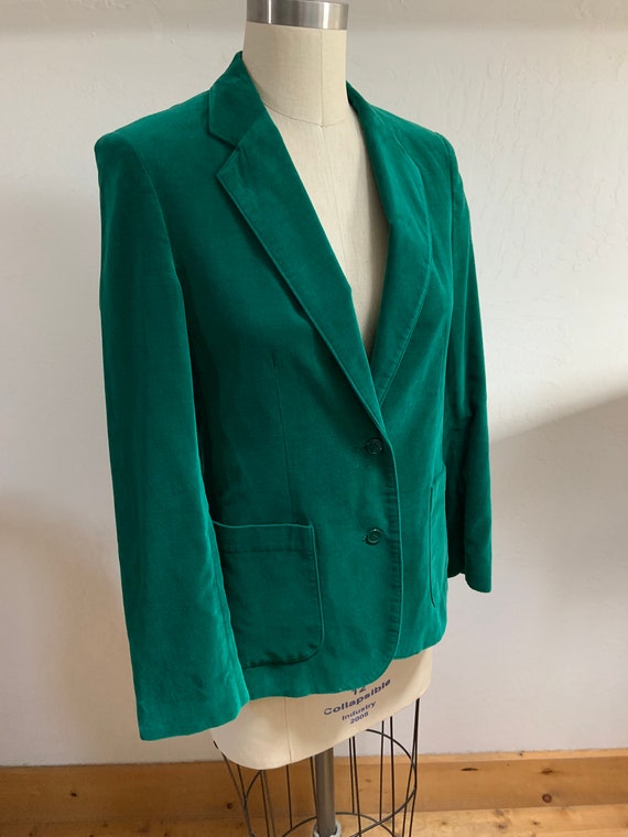 Vintage 1980’s Green Velvet Blazer Medium