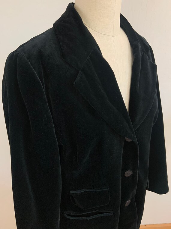 Vintage Black Velvet Neiman Marcus Blazer  Large - image 3