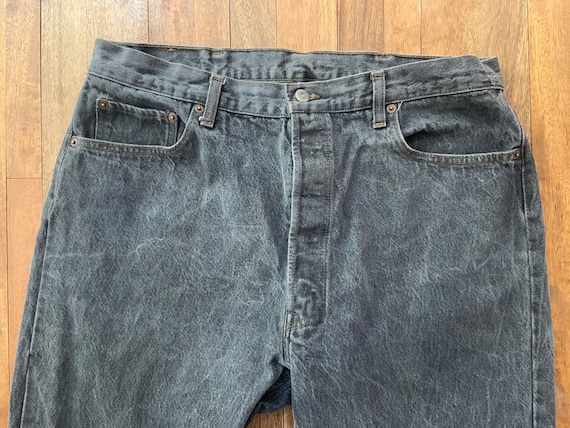 Vintage 1980’s Faded Black Grey Levis 501-0658 Je… - image 1