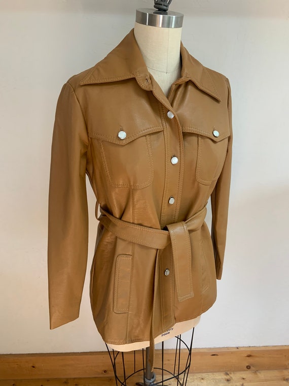 Camel Faux Leather Western Style Short Boots