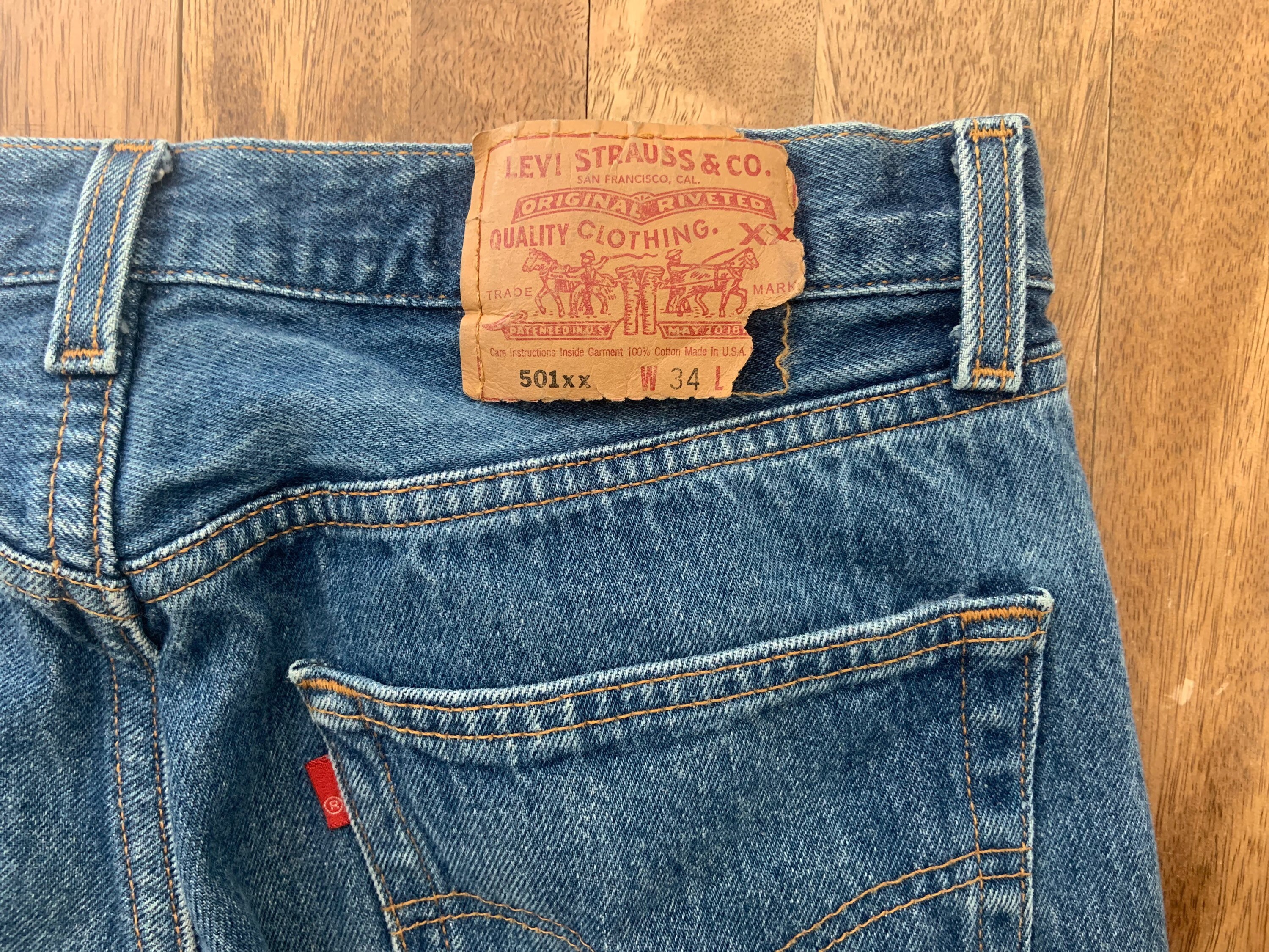 Vintage Levi's 501XX Cotton Denim Jeans 32/32 - Etsy