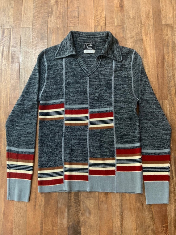 Vintage 1970’s Striped Marled Sweater - image 8