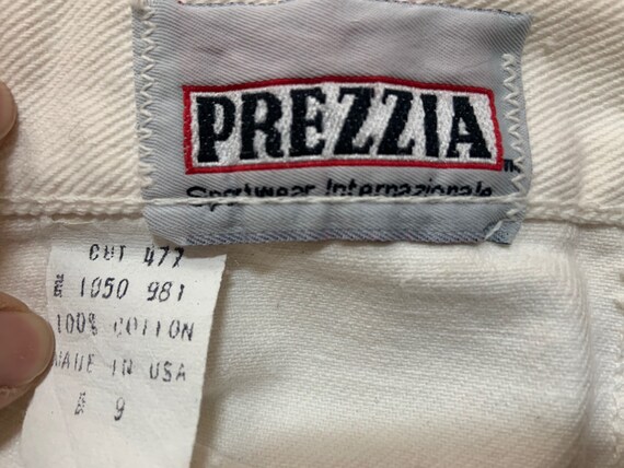 Vintage 1980’s White Cotton Denim Prezzia Mini Sk… - image 7