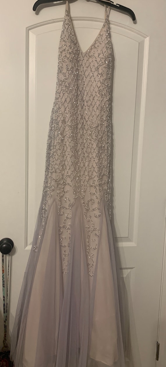 A beautiful blush/cream prom dress