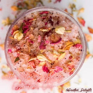 Bath Soak Epsom Salt Bath Beauty Bath Spiritual Bath Ylang Ylang Essential Oil Pink Salt image 1