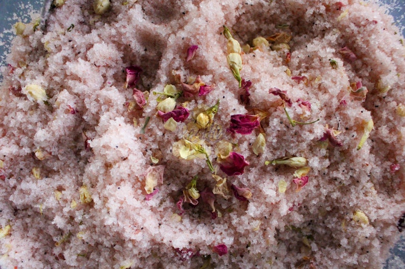 Bath Soak Epsom Salt Bath Beauty Bath Spiritual Bath Ylang Ylang Essential Oil Pink Salt image 5