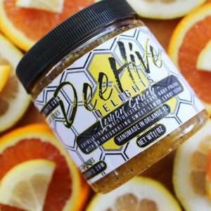 Lemon Crush Sugar Scrub: Exfoliating Body Polish with Meadowfoam & Sea Buckthorn