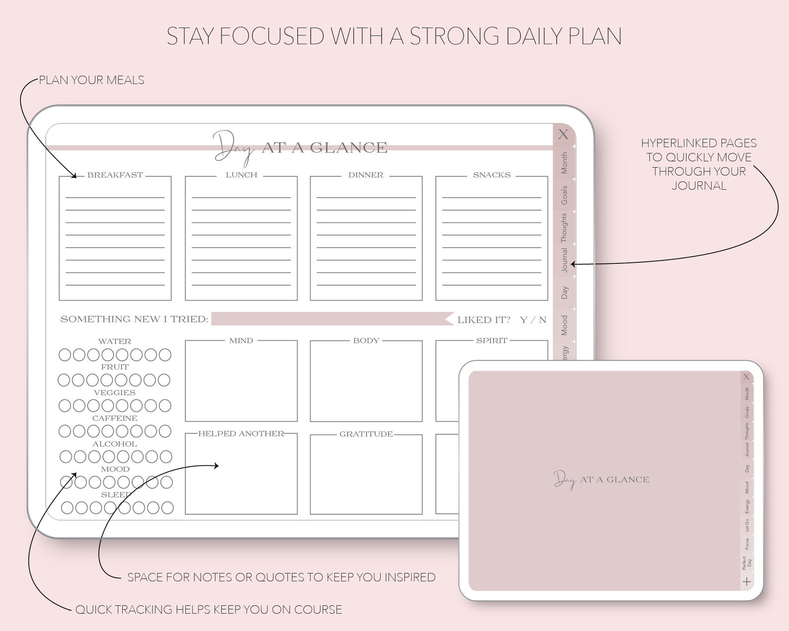Digital Wellness Journal Planner Workbook Gratitude Journal Etsy
