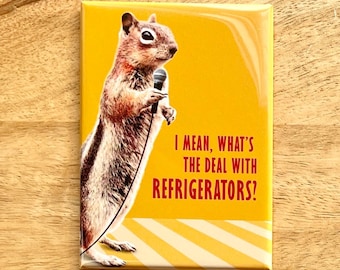 Squirrel Standup funny animal rectangle magnet
