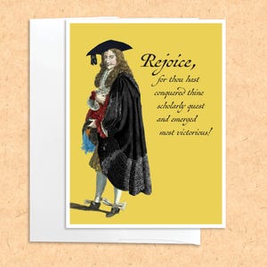 Carte de graduation drôle Renaissance
