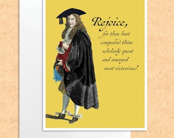 Renaissance funny graduation card