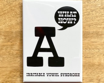 Irritable Vowel Syndrome funny literary magnet