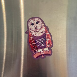 Barred Owl magnet | animal magnet | funny magnet | owl magnet