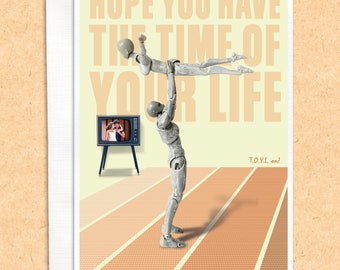 Have the Time of Your Life Card, Dancing Robot Greeting