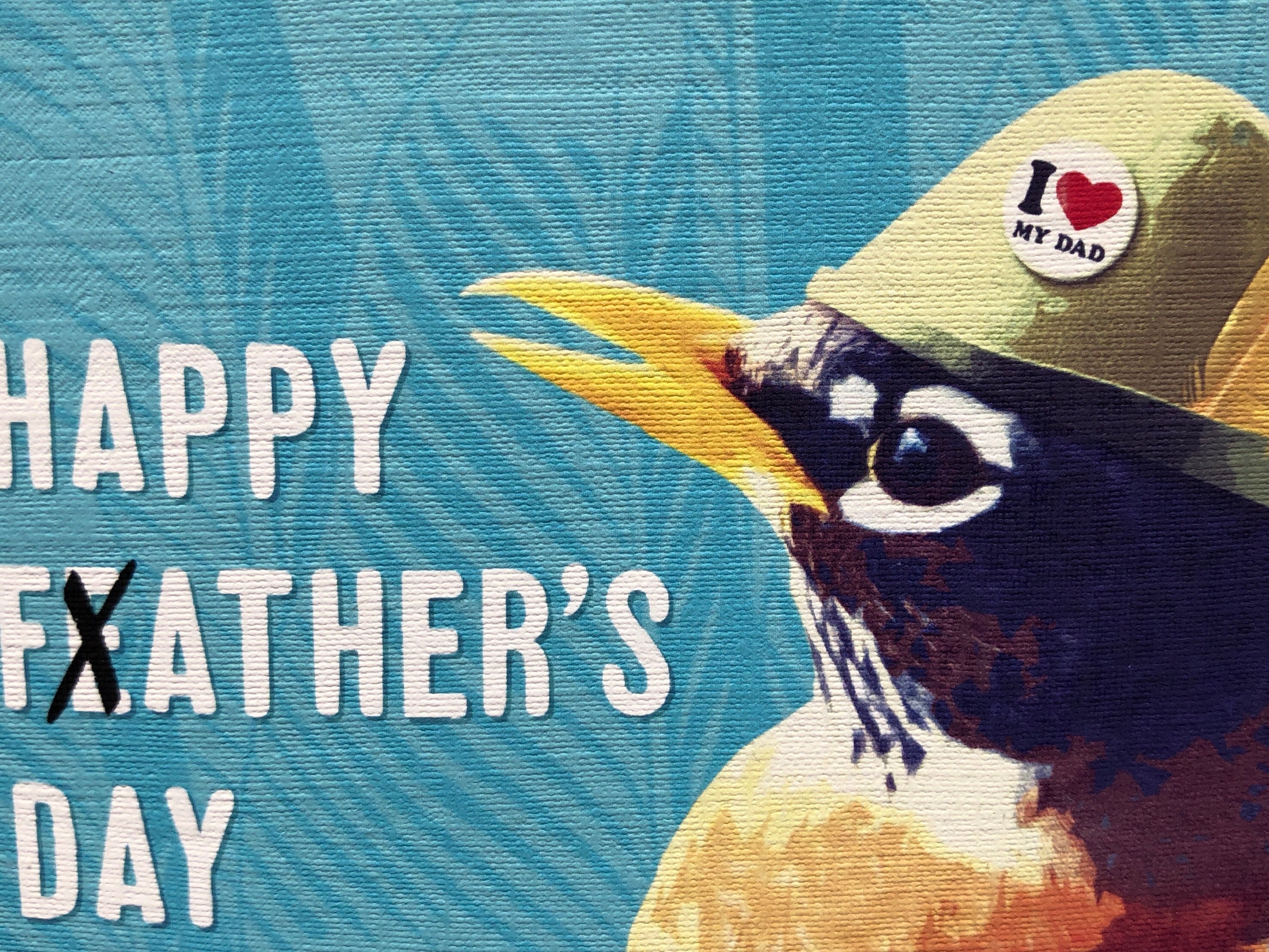 Happy Feather's Day Father's Day Funny Greeting Card, Dad Card