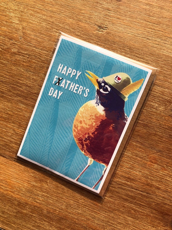 Happy Feather's Day Father's Day Funny Greeting Card, Dad Card