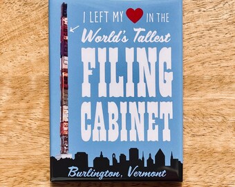 World's Tallest Filing Cabinet funny magnet
