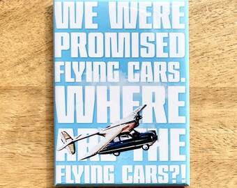 Flying Cars funny rectangle magnet