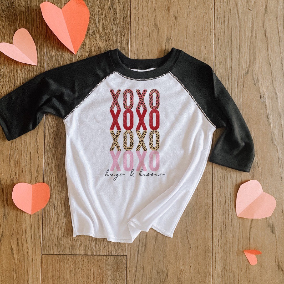 XO love hugs and kisses infant shirt cute trending baby shower gift boy girl 