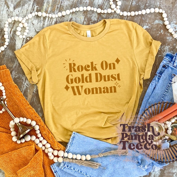 Rock on - women’s gypsy T-shirt - boho hippy women’s tees - earth tones top for women - 70s vintage aesthetic gypsy tee - classic