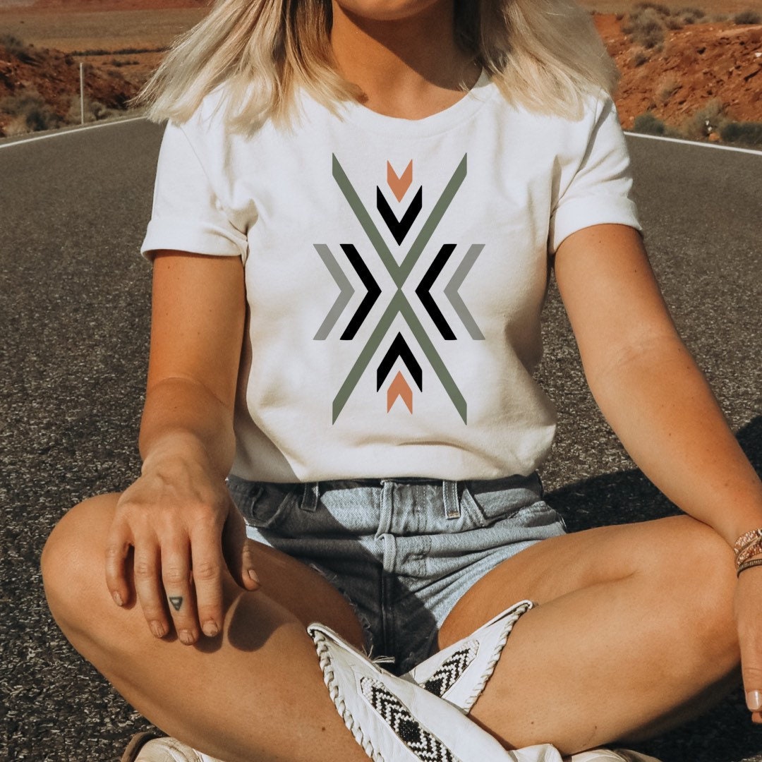 Neon Indian Aztec Abstract Art Print Women's Golf Shirts