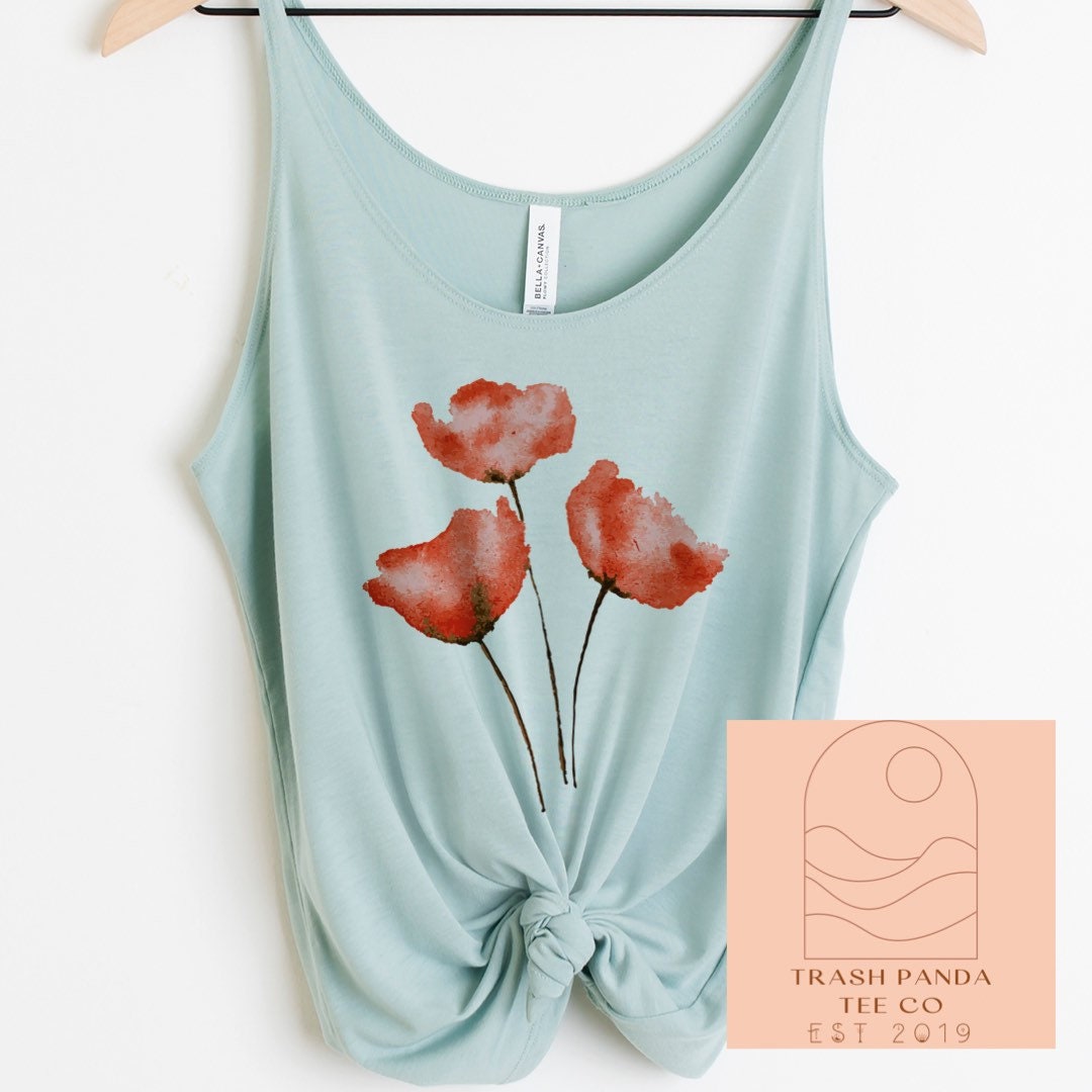 Pale Poppies Tank Shirt