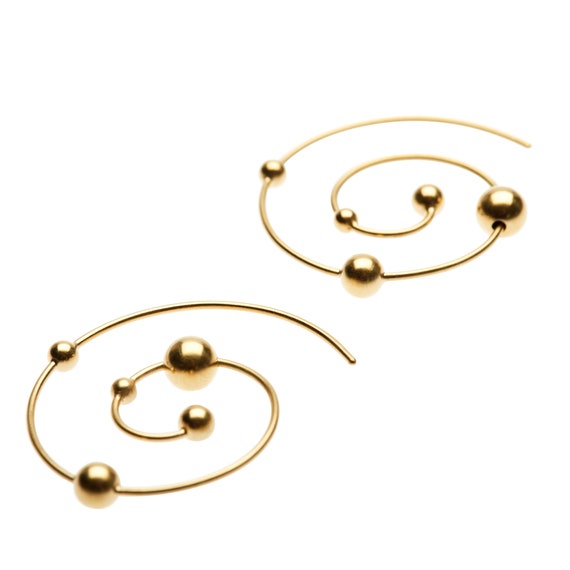 Tome Hoops - Large Gold | JENNY BIRD