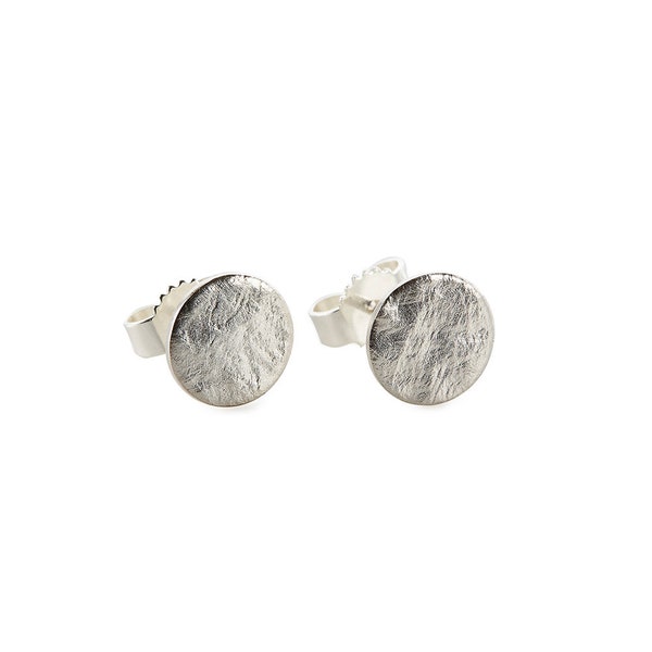 Plate stud earrings 925 silver