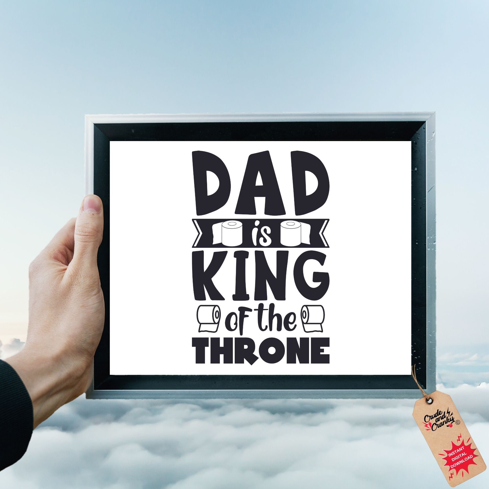Funny PRINTABLE Bathroom Signs Dad is King of the Throne - Etsy Funny PRINTABLE Bathroom Signs Dad is King of the Throne - Etsy