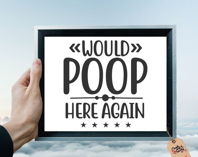 Funny PRINTABLE Bathroom Signs Art Prints Posters Quotes Restroom ...