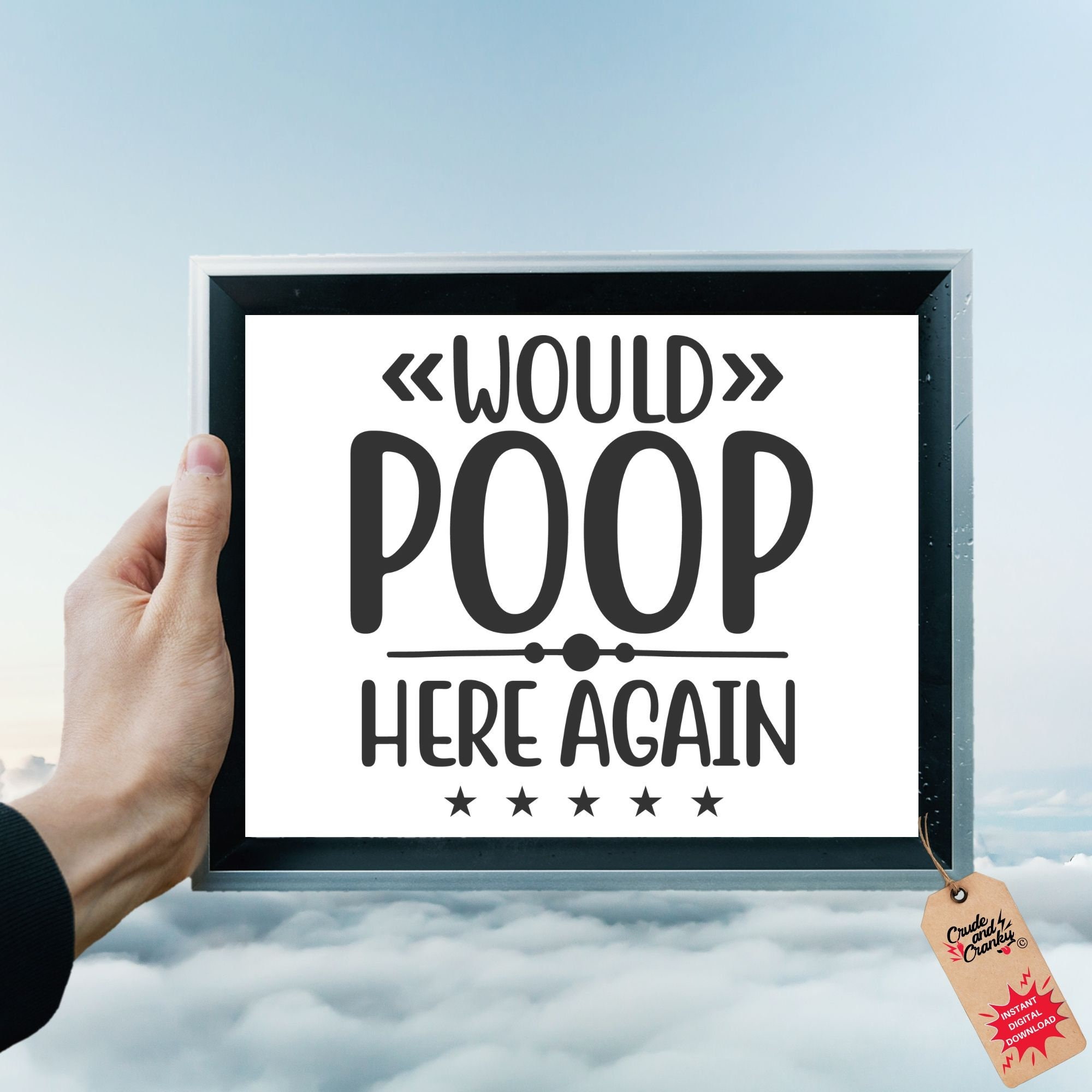 Funny PRINTABLE Bathroom Signs Art Prints Posters Quotes - Etsy