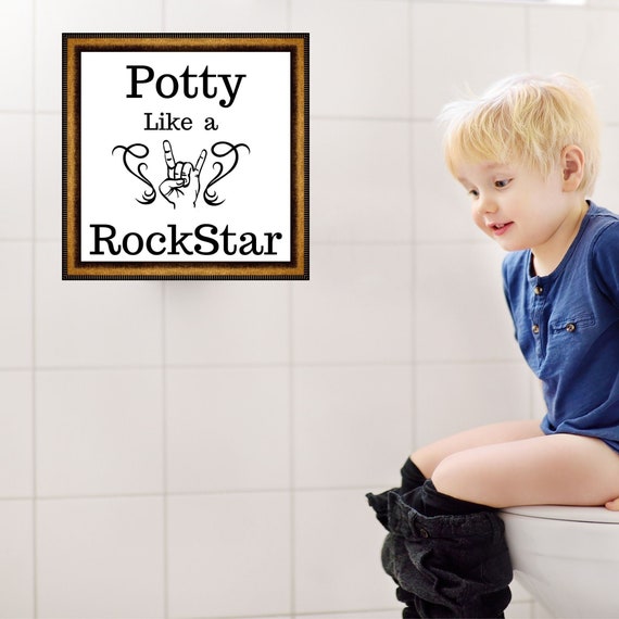 Bathroom Potty Rockstar Sign