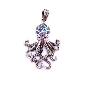 The Octopus 925 Silver with Abalone Shell or MOP Shell