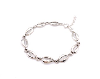 Bonyak Jewelry Sterling Silver 10inch Solid Polished 3-Dimensional Shell Anklet Bonyak Jewelry Sterling Silver 10inch Solid Polished 3-Dimensional Shell Anklet