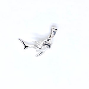 Silver Shark Pendant, Silver Shark Necklace, Jaws Necklace, Comes with a FREE Chain