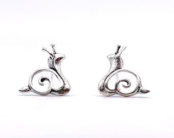 925 Silver Snail Stud Earrings