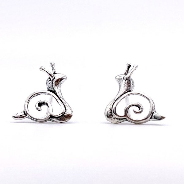 925 Silver Snail Stud Earrings