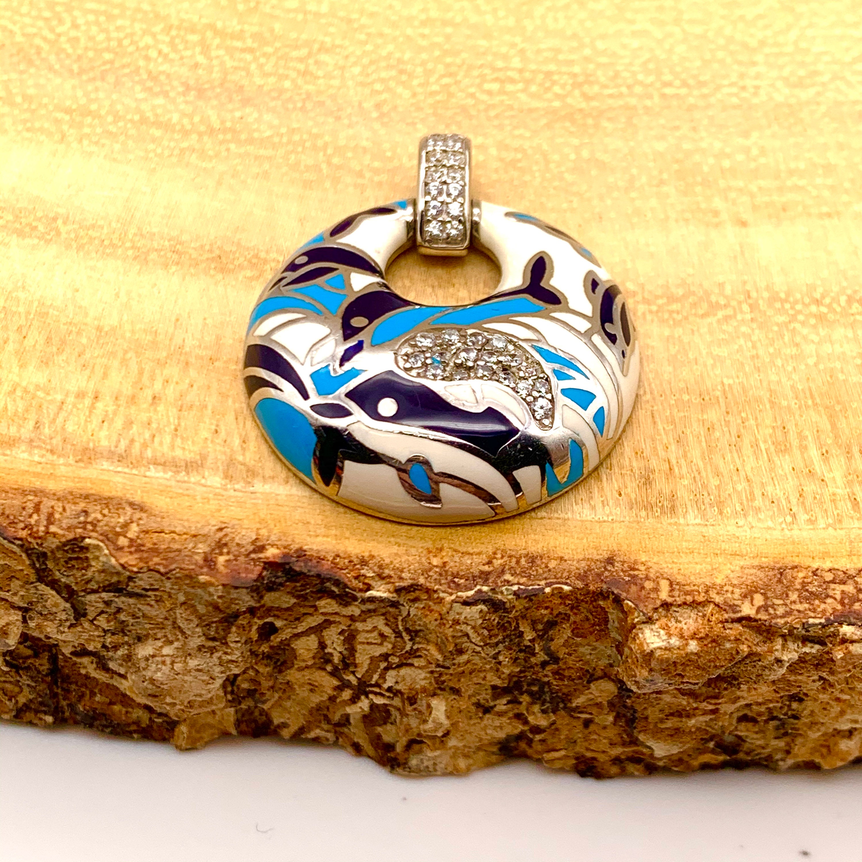 DAYLINLOVE Collana Orca Argento Sterling 925 Collana Ciondolo Mamma Forma Cuore Onda Balena Assassina Collana Mamma Figlia Figlio Mare Oceano Animale Gioielli Regali Mun Madre Donna Amante Dell'Orca